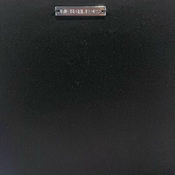 Michael Kors black blue and white color block cowl neck shift dress size medium - Picture 4 of 5